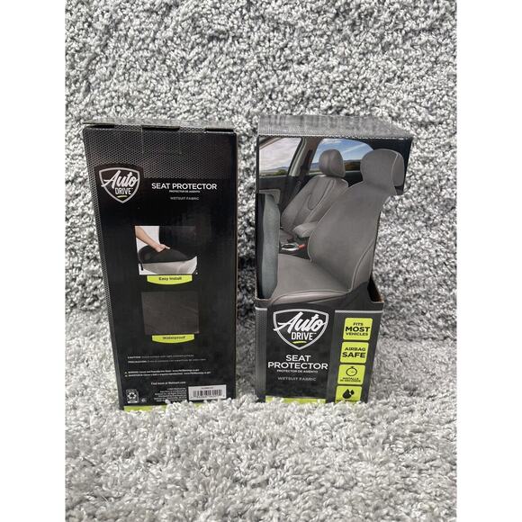 Auto Drive Seat Protector Wetsuit Fabric Fits Most Vehicles Gray Bundle New - Picture 4 of 8